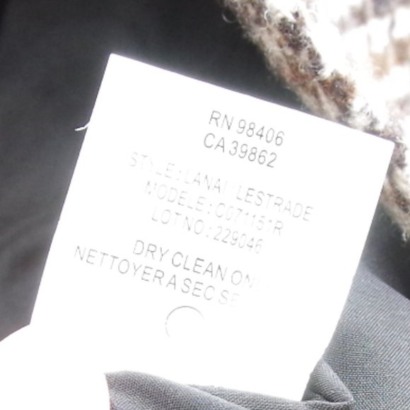 Theory Wool Houndstooth Open Blazer Jacket Tan - Picture 5 of 6